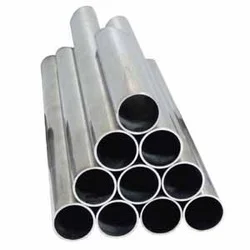 High-quality stainless steel pipes stacked in multiple sizes for industrial and construction applications